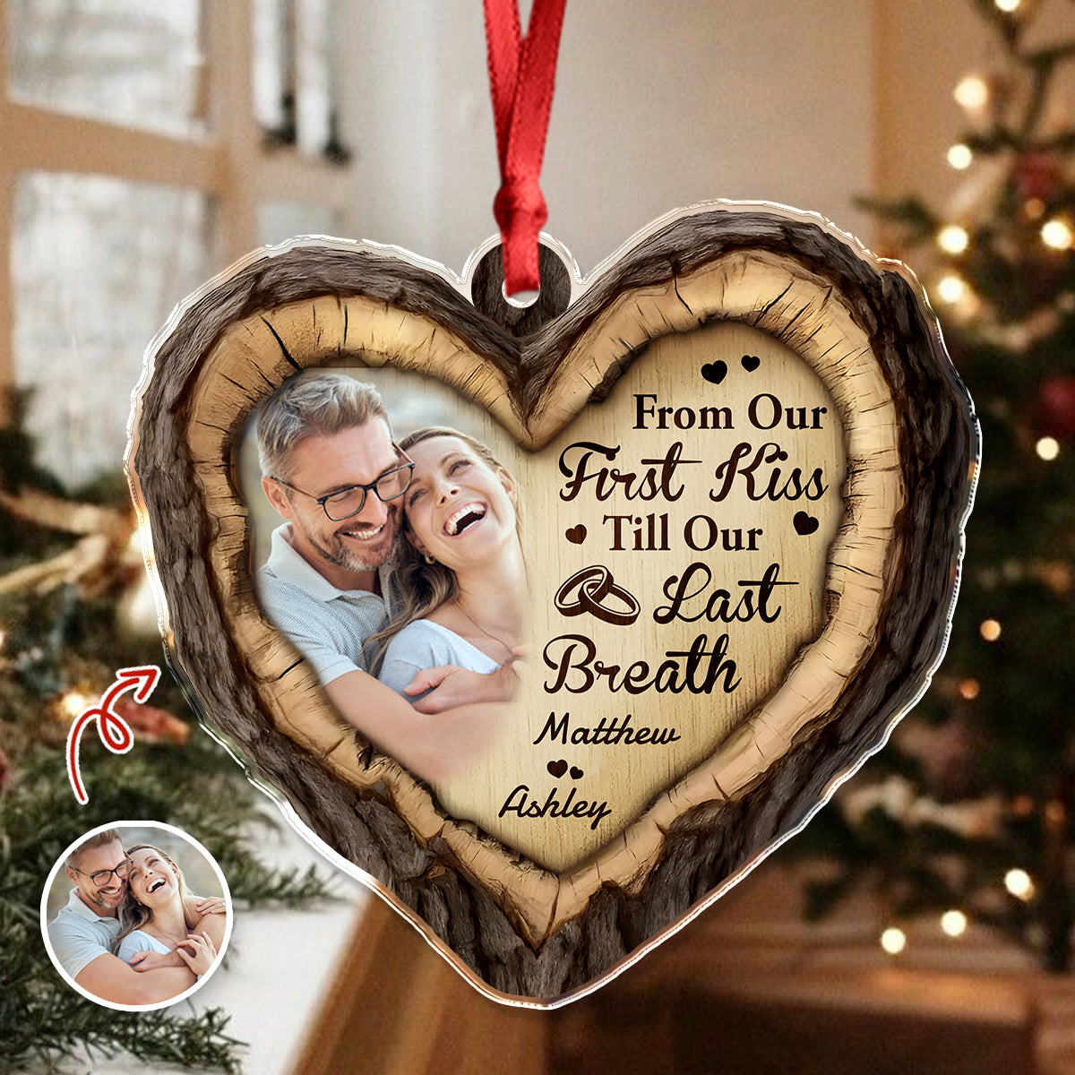 From Our First Kiss Till Our Last Breath – Personalized Acrylic Ornament CH07 896592