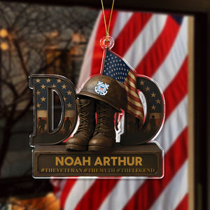 Veteran Dad Acrylic Ornament Personalized Gifts For Dad CH07 896516
