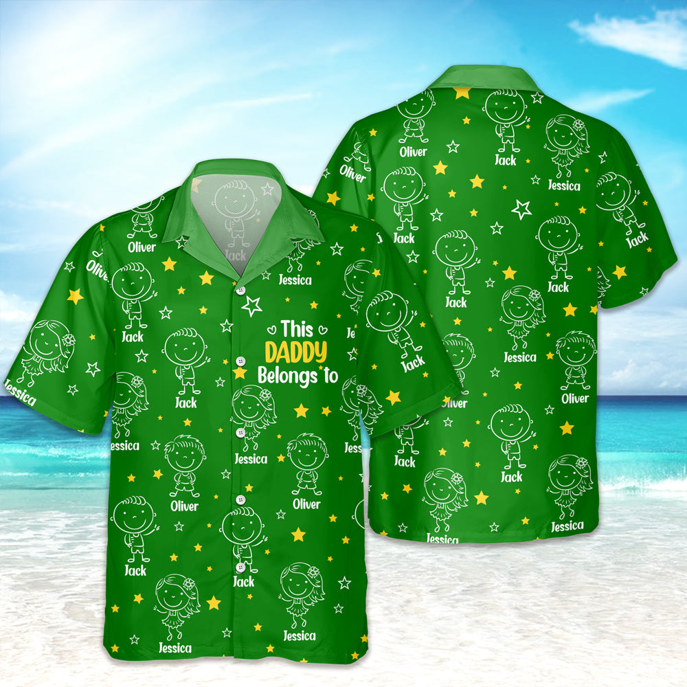 This Daddy Belongs To Kids - Personalized Hawaii Shirt TH10 898753