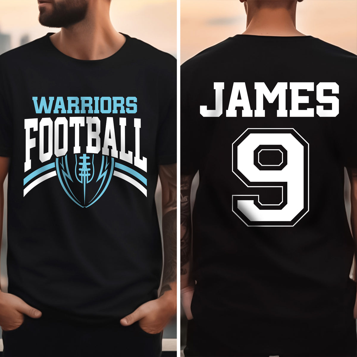 Custom Name & Number Sport Team Back & Front Shirt For Sport Players LM32 895707