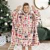 Custom Name Area Bones And Paws Hoodie Blanket HO82 900572