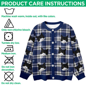 Custom Photo Christmas Ugly Cardigan Gift For Cat Lover CH07 899834