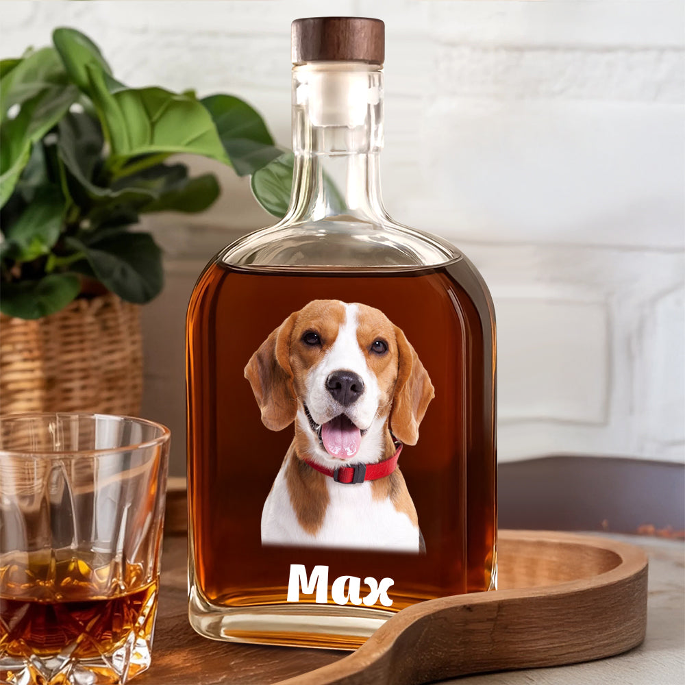 Custom Dog Photo Whiskey Bottle For Dog Lovers CH07 895974