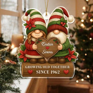 Personalized Growing Old Together Couple Acrylic Ornament HO82 900700