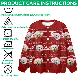 Custom Dog Cat Face Photo Ugly Cardigan For Dog/Cat Lover TH10 896585
