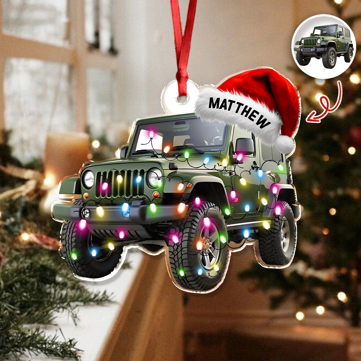 Custom Car Photo Acrylic Ornament  For Christmas TH10 894439