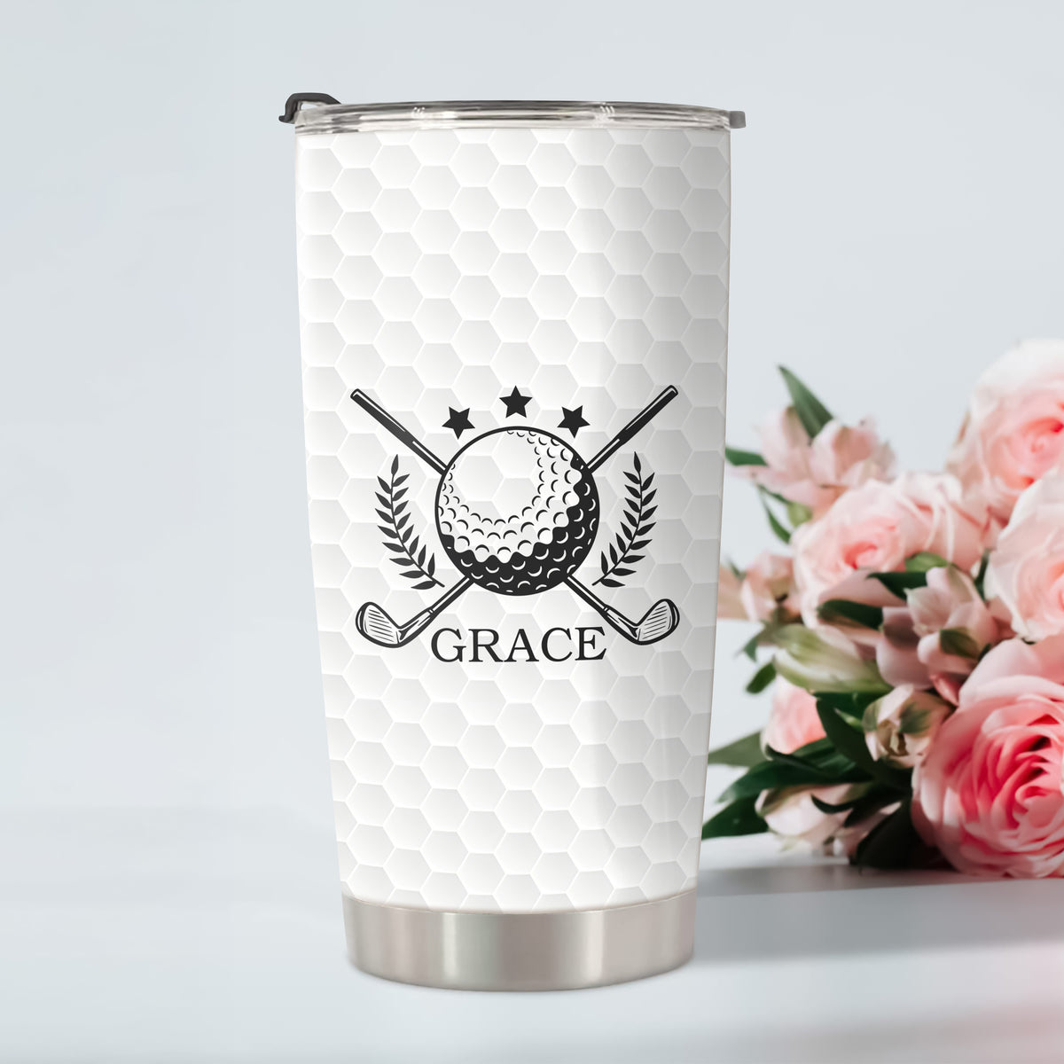 Personalized 3D Inflated Effect Fat Tumbler Gift For Golf Lover TH10 898127