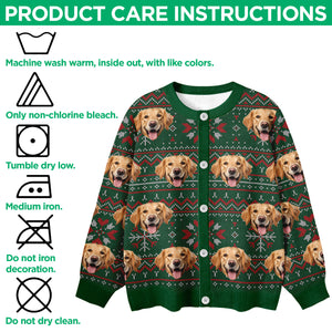 Custom Dog Photo Ugly Cardigan For Dog Lovers LM32 897129