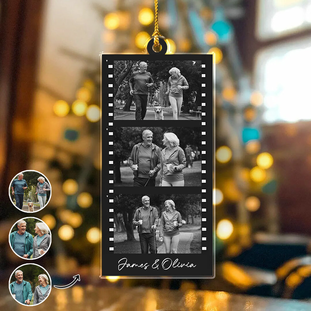 Custom Photo Couple Strip Acrylic Ornament Couple Gift HA75 897582
