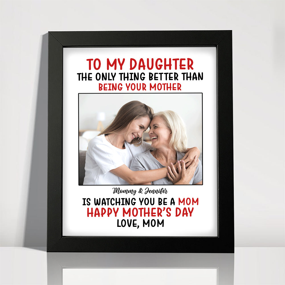 Custom Photo To My Daughter Happy Mother's Day Personalized Picture Frame CH07 895750