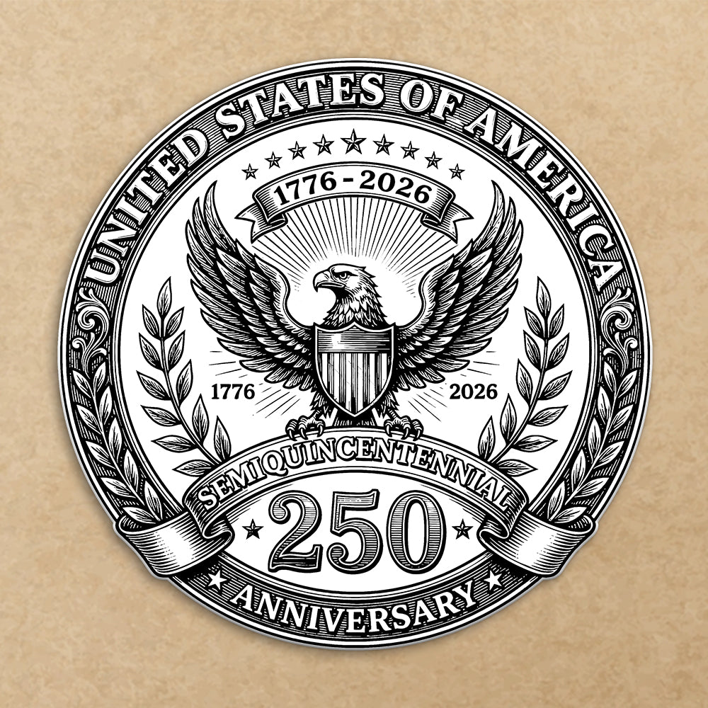 250 Years 1776-2026 Semiquincentennial Eagle America Roll Sticker HA75 920676