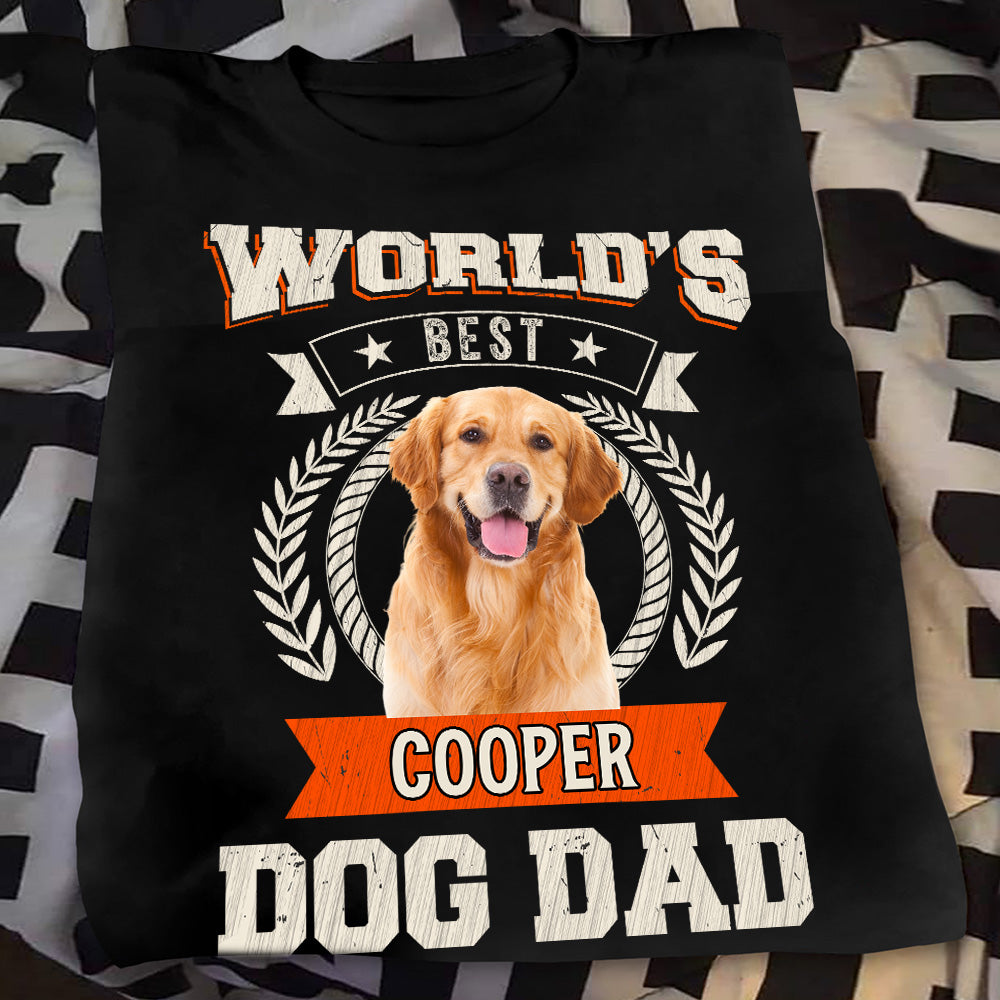 Custom Photo World's Best Dog Dad Dark Shirt CH07 896026