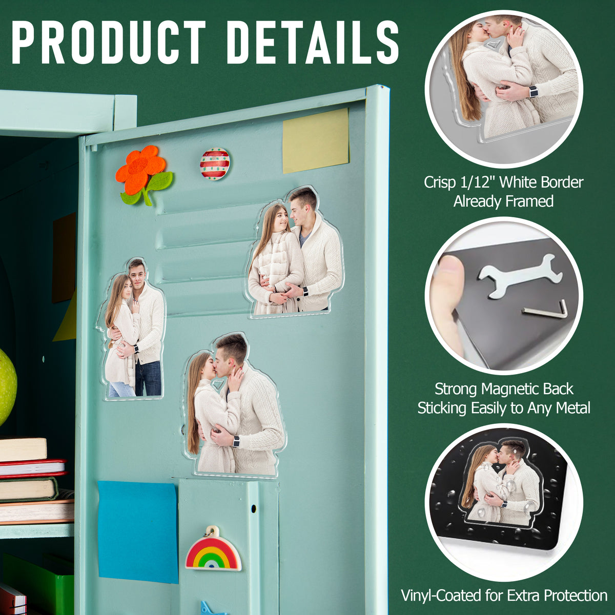 Custom Couple Photo Acrylic Fridge Magnet Gift For Couple HO82 900790