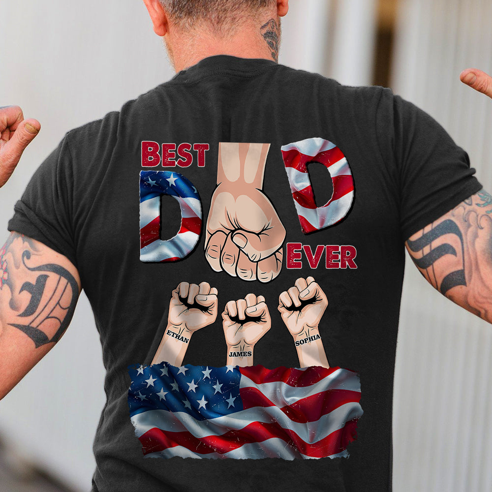 Personalized Best Dad Ever Back Shirt TH10 892831