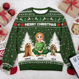 3D Effect Merry Christmas Unisex Ugly Sweater Personalized Gift For Dog Lovers HO82 900146