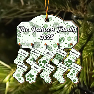 Custom Name Family With Pet - Personalized Wood Ornament LM32 895377