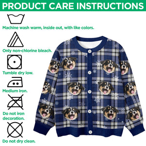 Custom Photo Christmas Ugly Cardigan Gift For Dog Lover CH07 899832