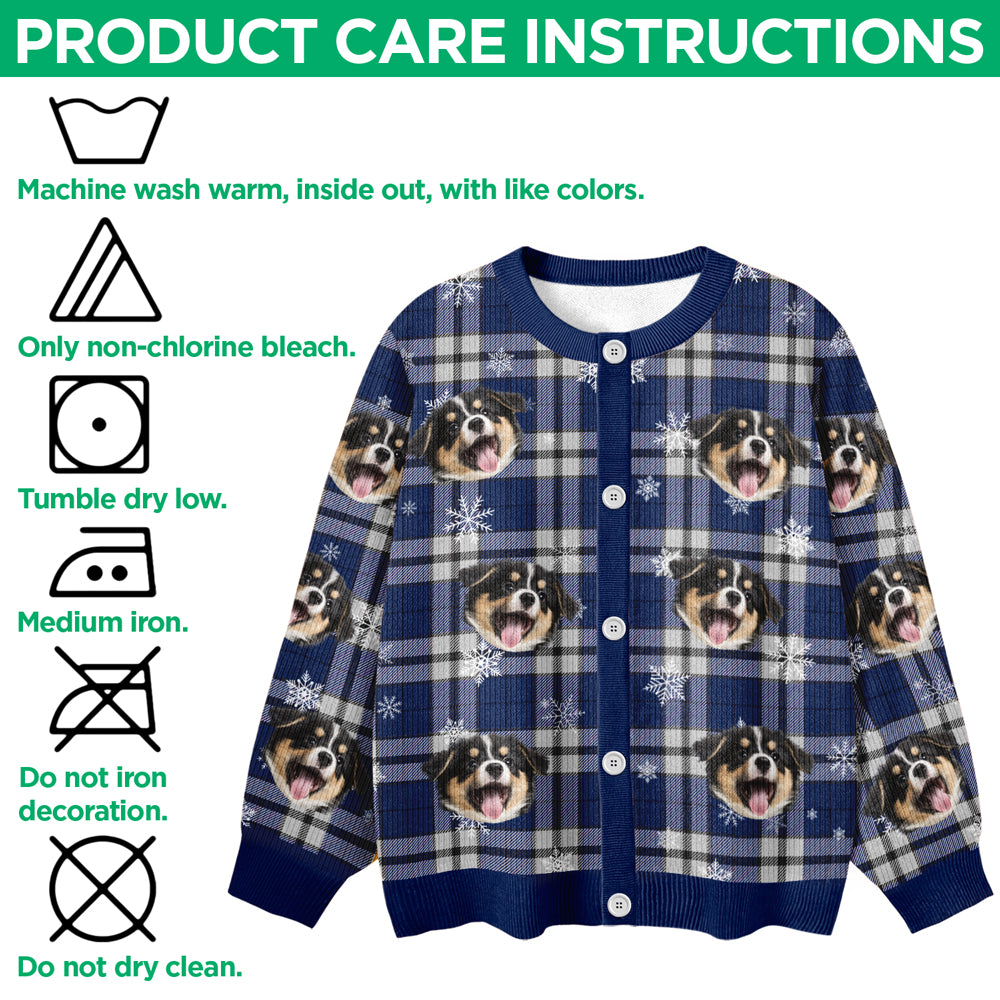 Custom Photo Christmas Ugly Cardigan Gift For Dog Lover CH07 899832