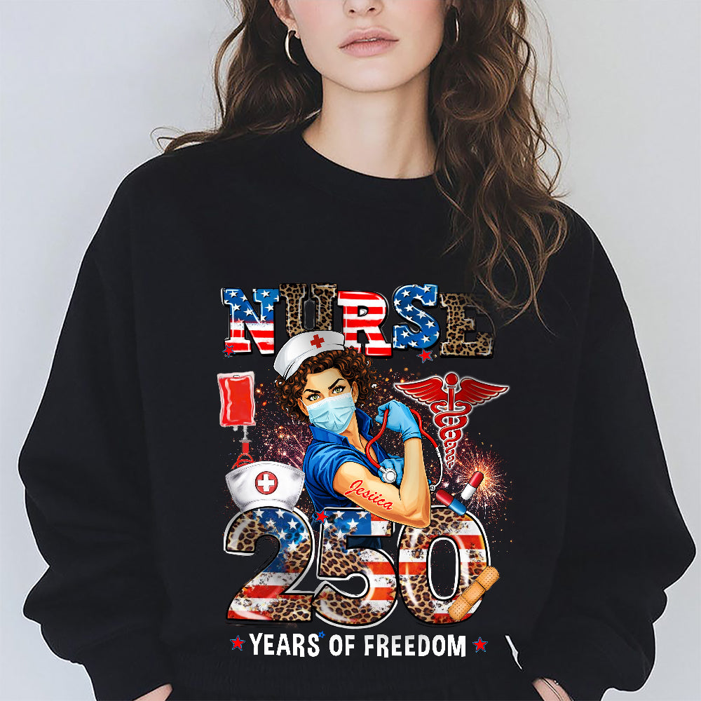 America Nurse 250 Years Of Freedom Dark Shirt TH10 898717