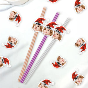 Custom Photo Christmas Party Colorful Straws LM32 895535