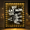 Custom Name Best Dog Dad, Dog Mom Ever Personalized Infinity Mirror Light Box HO82 901932