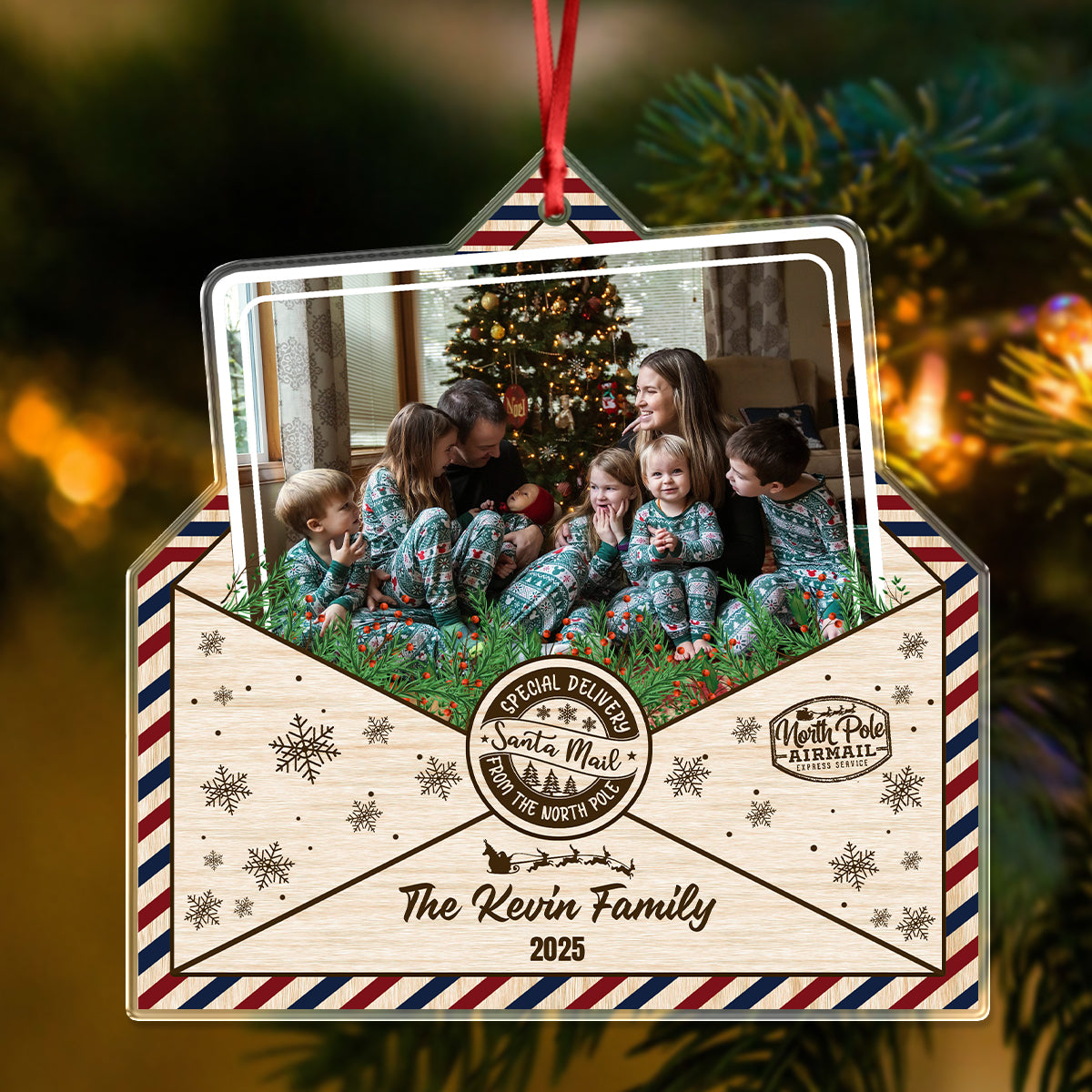Custom Family Photo Christmas Gift Acrylic Ornament LM32 895803