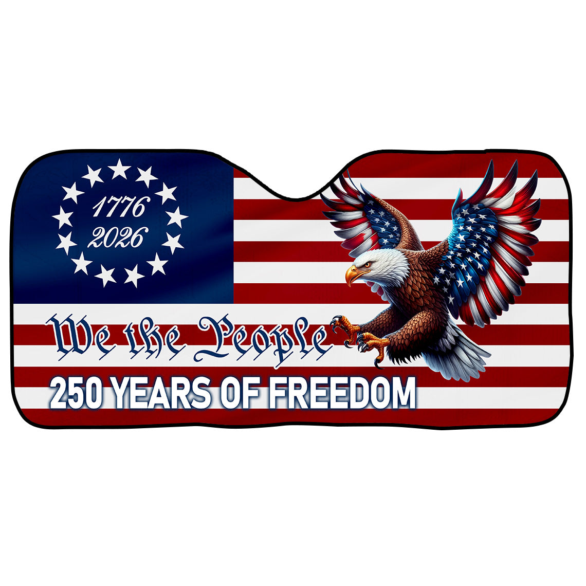 Custom Family Name We The People 250 Years Car Sunshade TH10 898427