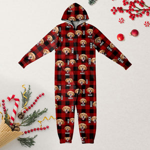 Custom Dog And Cat Photo With Name Onesie Pajamas For Dog Lovers, Cat Lovers HO82 894314