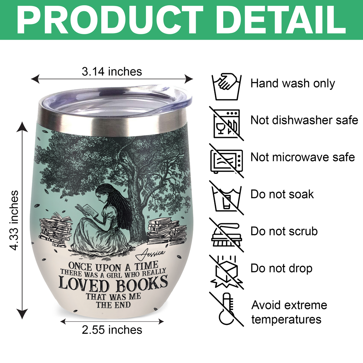 Once Upon A Time Chinoiserie Toile De Jouy - Personalized Wine Tumbler LM32 893401