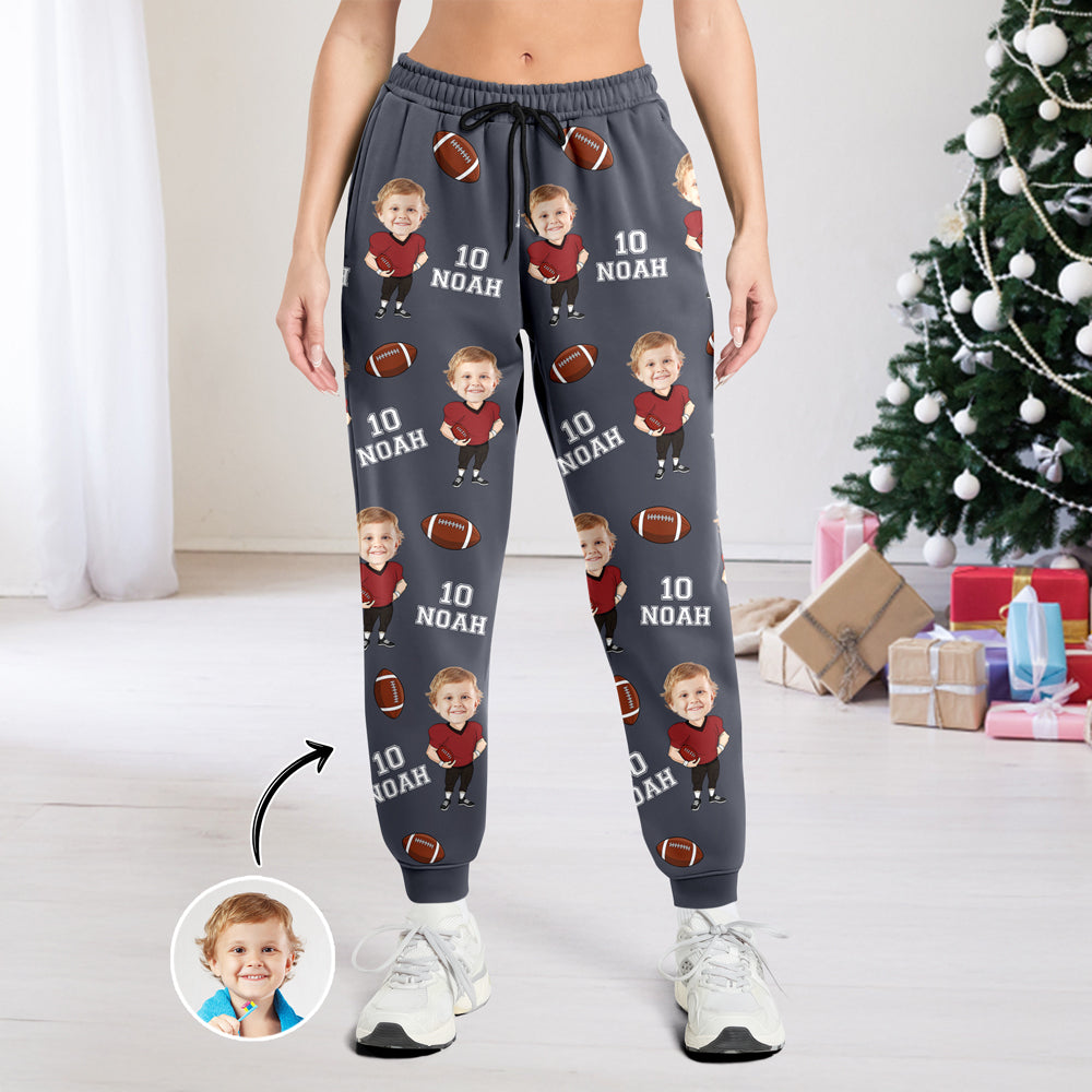 Custom Photo Football Player Sweatpants Christmas Gift For Football Lovers CH07 899474