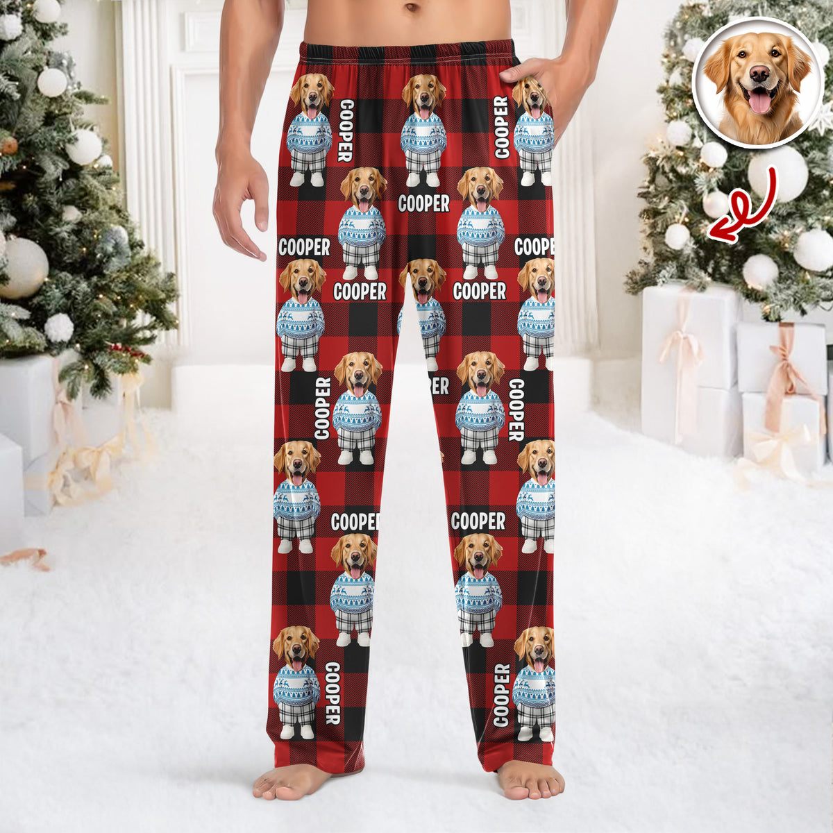 Personalized Dog Cat Xmas Clothes Sweatpants For Dog Lover TH10 896777