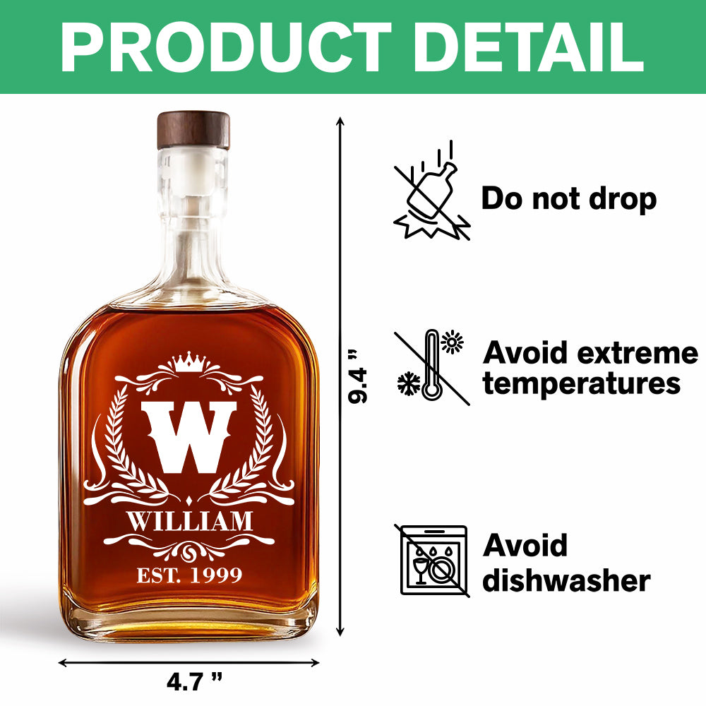 Custom Name Whiskey Bottle Gift For Dad, Husband CH07 896018