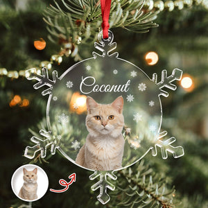 Custom Photo Cat Acrylic Ornament Christmas Gift For Cat Lovers CH07 899090