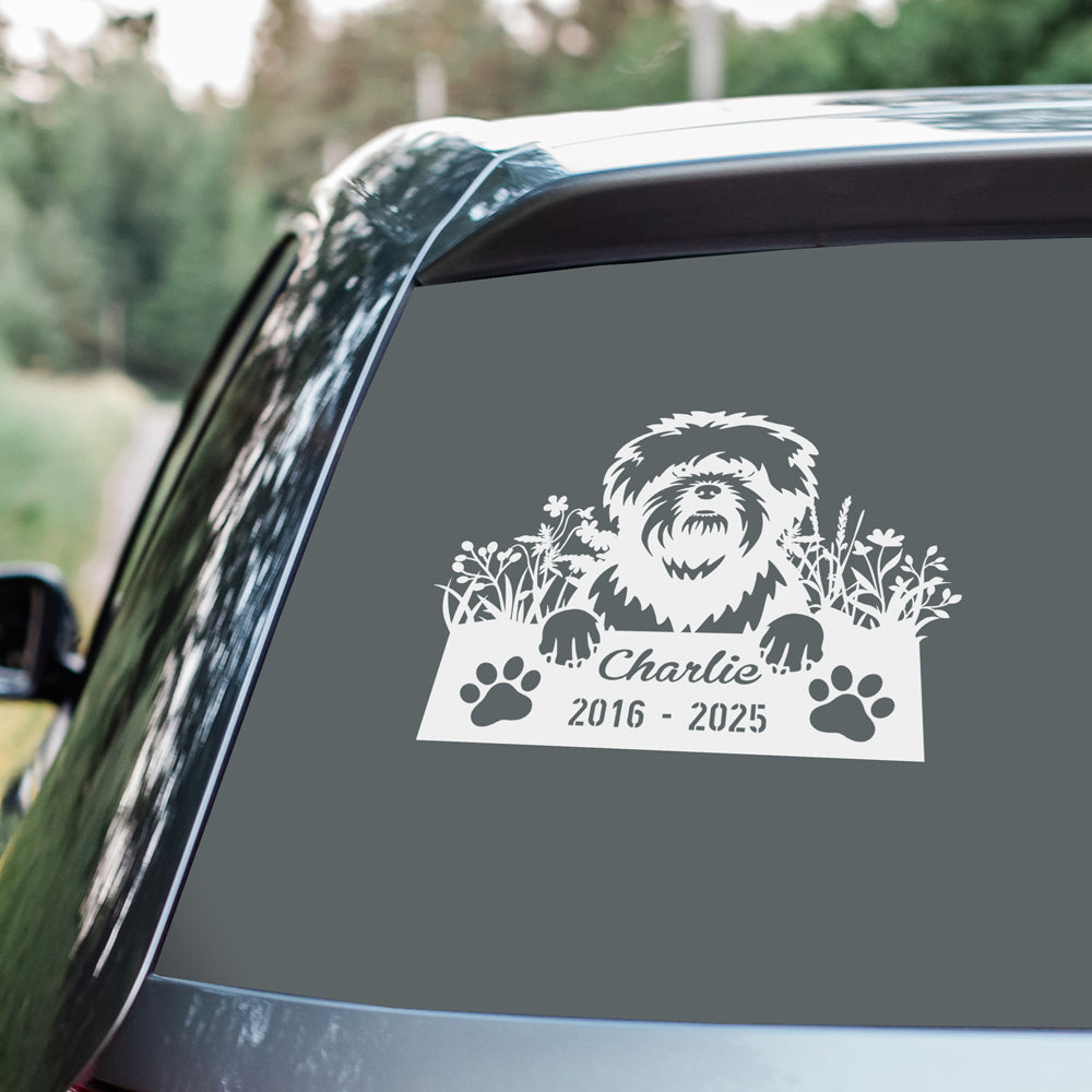 Custom Dog Breed And Name Memorial Car Window Decal Sticker TH10 898507
