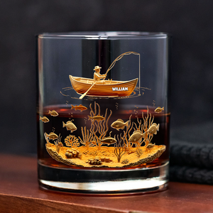 Fishing Man - Personalized Whiskey Glass Gifts For Fishing Lovers CH07 899874