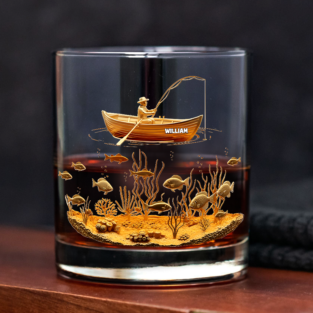 Fishing Man - Personalized Whiskey Glass Gifts For Fishing Lovers CH07 899874