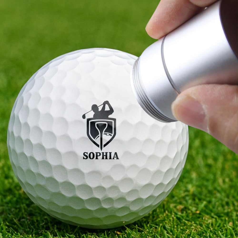 Personalized Golf Ball Stamp Box Gift for Golfers HA75 898566