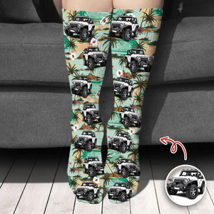 Custom Car Photo Retro Route 66 Socks Gift For Car Lover CH07 899938