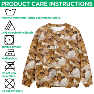 Custom Funny Cat Face Cardigan Gift For Cat Lovers CH07 899828