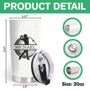 Personalized 3D Inflated Effect Fat Tumbler Gift For Golf Lover TH10 898127