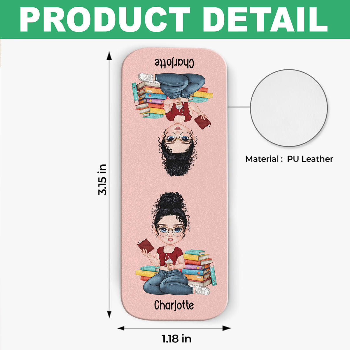 Custom Name Personalized Magnetic Leather Bookmark gift for Book Lovers CH07 899532