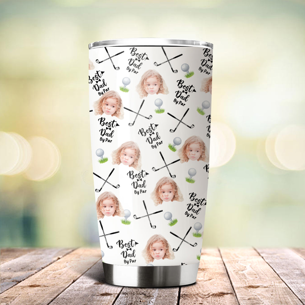 Custom Photo Best Dad By Par For Sport Players Fat Tumbler TH10 894133