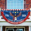 Custom Family Name 250 Years Of Freedom Non-Pleated Fan Flag CH07 910250
