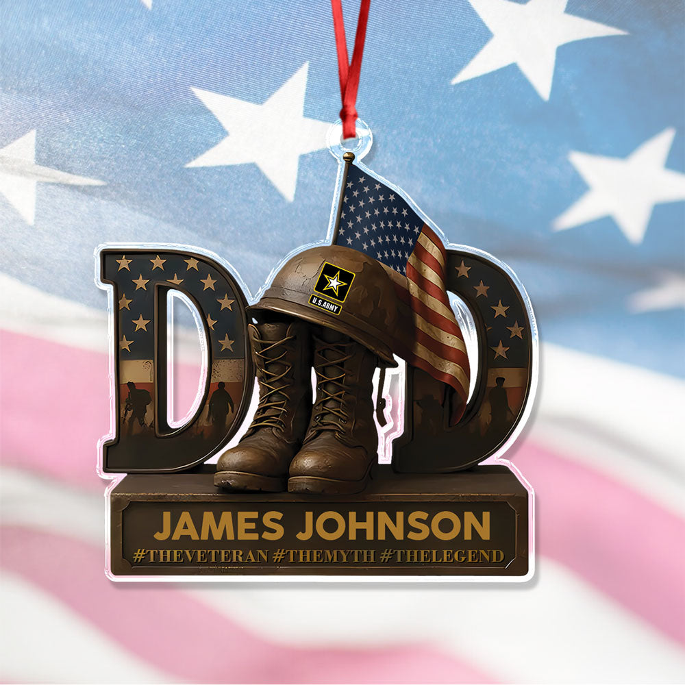 Veteran Dad Acrylic Ornament Personalized Gifts For Dad CH07 896516