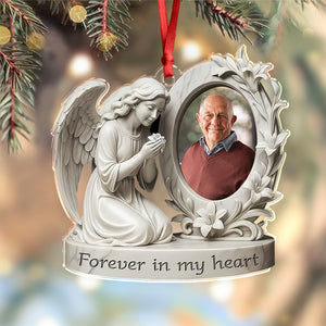 Custom Photo Forever In My Heart Memorial Acrylic Ornament HA75 897870