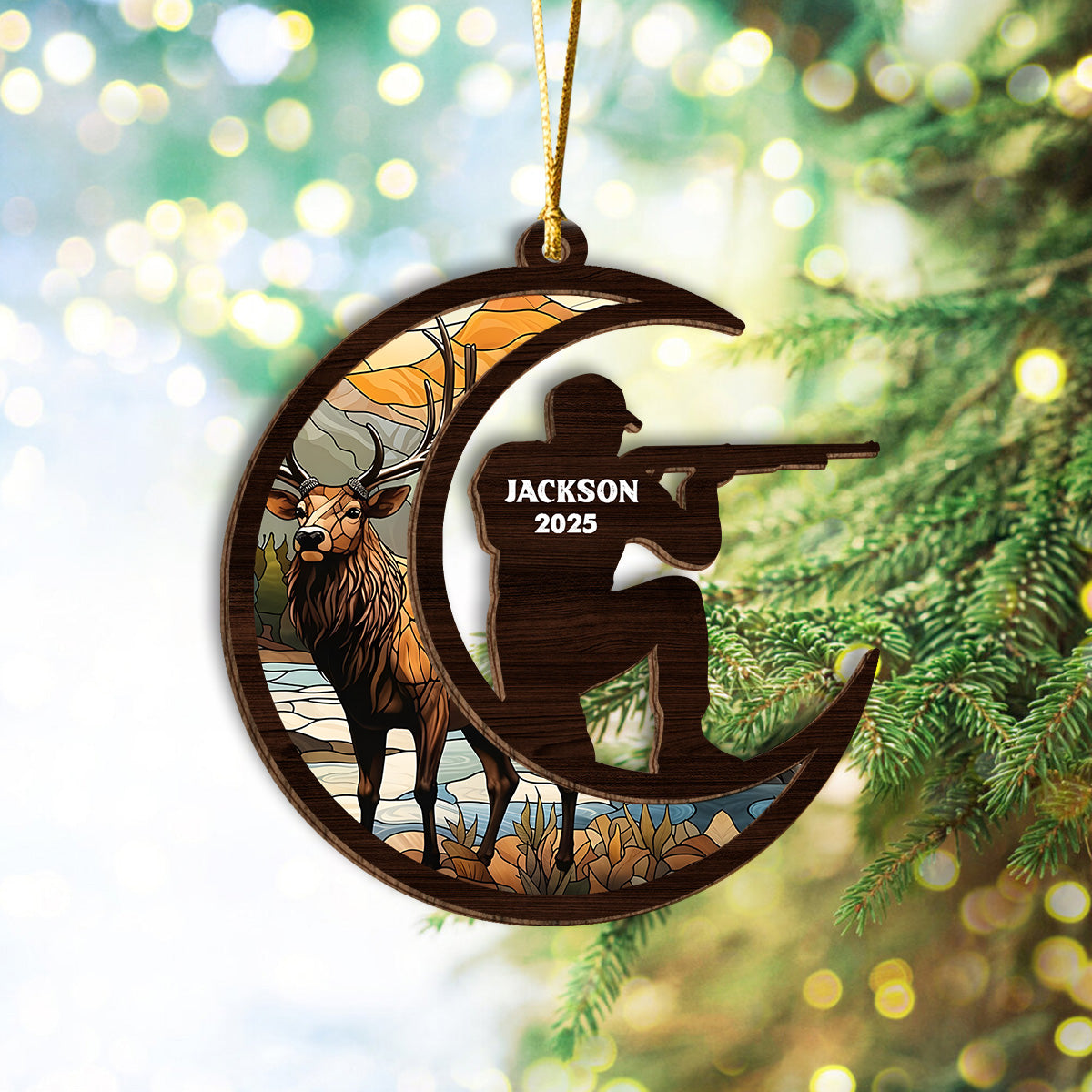 Personalized Deer Hunting Wood Layer Ornament For Hunting Lovers TH10 896691