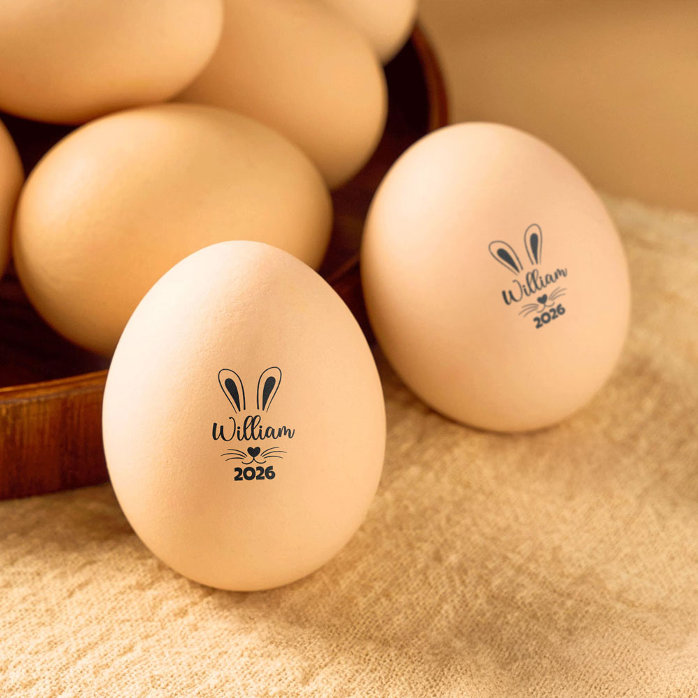Personalized Name Bunny Toddler Easter Egg Stamp Gift For Kids, Easter Gifts LM32 897781