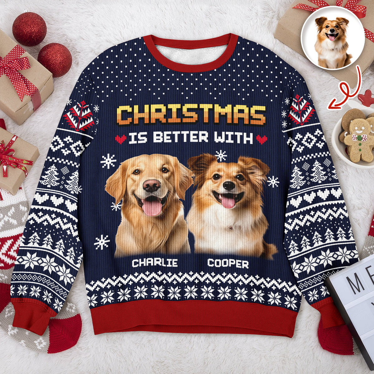 Christmas Better - Personalized Ugly Sweater For Dog Cat Lovers LM32 895573