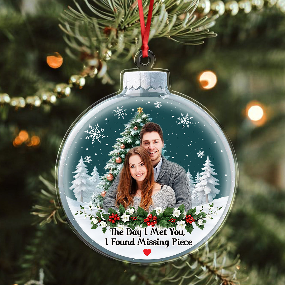 Custom Photo You & Me We Got This Acrylic Ornament Gift For Couple CH07 896858