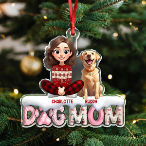 Cherry On Top This Year Dog Mom - Personalized 3D Effect Acrylic Ornament LM32 897179